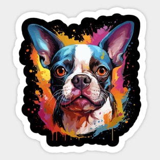 Boston Terrier Rainbow Sticker